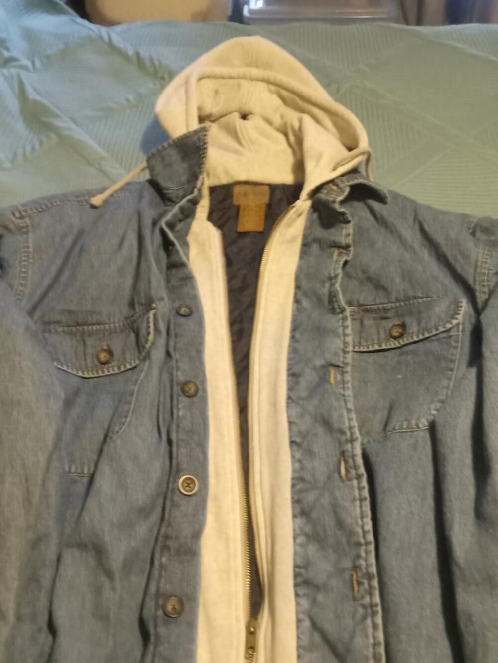 St Johns Bays hooded Demin lined long Jacket